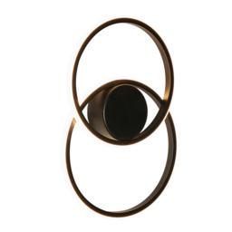 Pei Rings LED Ceiling or Wall Light, Satin Black - thumbnail 1