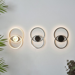 Pei Rings LED Ceiling or Wall Light, Satin Black - thumbnail 8