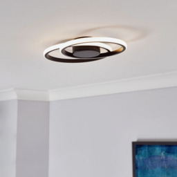 Pei Rings LED Ceiling or Wall Light, Satin Black - thumbnail 7