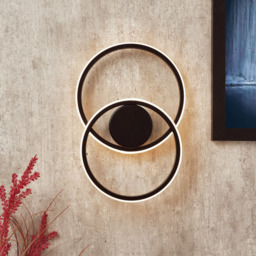 Pei Rings LED Ceiling or Wall Light, Satin Black - thumbnail 3