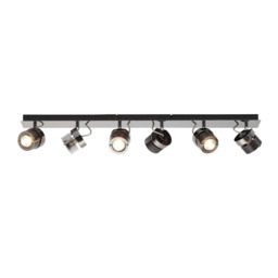 Lucas Ceiling Spotlight Bar, Black Chrome