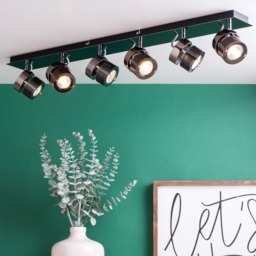 Lucas Ceiling Spotlight Bar, Black Chrome - thumbnail 3