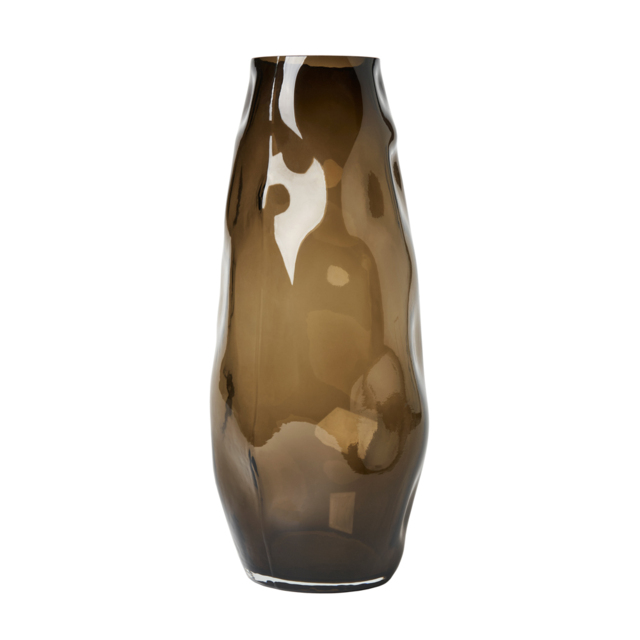 Large Ombre Smoked Glass Vase, Smoke - image 1