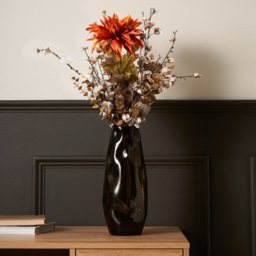 Large Ombre Smoked Glass Vase, Smoke - thumbnail 3