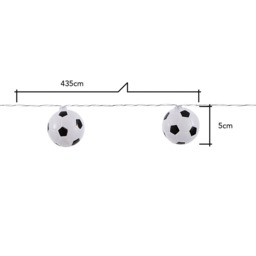 Glow LED Football String Lights, Black & White - thumbnail 9