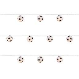 Glow LED Football String Lights, Black & White - thumbnail 1