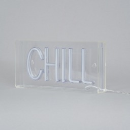 Glow LED Chill Acrylic Neon Style Light Box, Blue - thumbnail 5