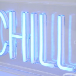 Glow LED Chill Acrylic Neon Style Light Box, Blue - thumbnail 6