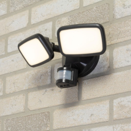 Wilson Twin 20 Watt LED Outdoor Flood Light with PIR Sensor, Dark Grey - thumbnail 3