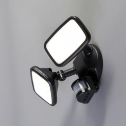 Wilson Twin 20 Watt LED Outdoor Flood Light with PIR Sensor, Dark Grey - thumbnail 4