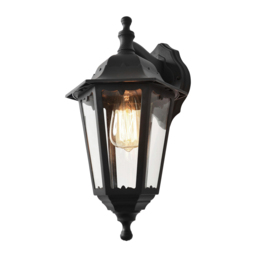 Ferris Outdoor Polycarbonate Wall Lantern, Black - thumbnail 7