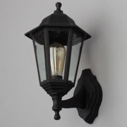 Ferris Outdoor Polycarbonate Wall Lantern, Black - thumbnail 5