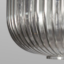 Lyna Smoked Glass Flush Ceiling Light, Brass - thumbnail 6