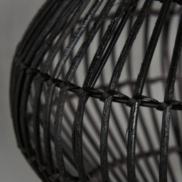 Bamboo Bobbin Herringbone Cable Ceiling Pendant Light, Black - thumbnail 6