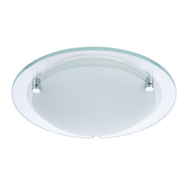 Draco Flush Bathroom Ceiling Light, Chrome