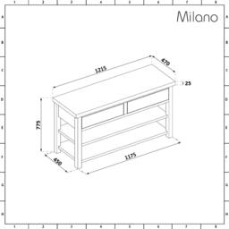Milano Henley 1215mm Vanity Unit with Chrome Knob Handle Light Grey - thumbnail 6