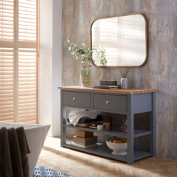 Milano Henley 1215mm Vanity Unit with Chrome Knob Handle Light Grey - thumbnail 3