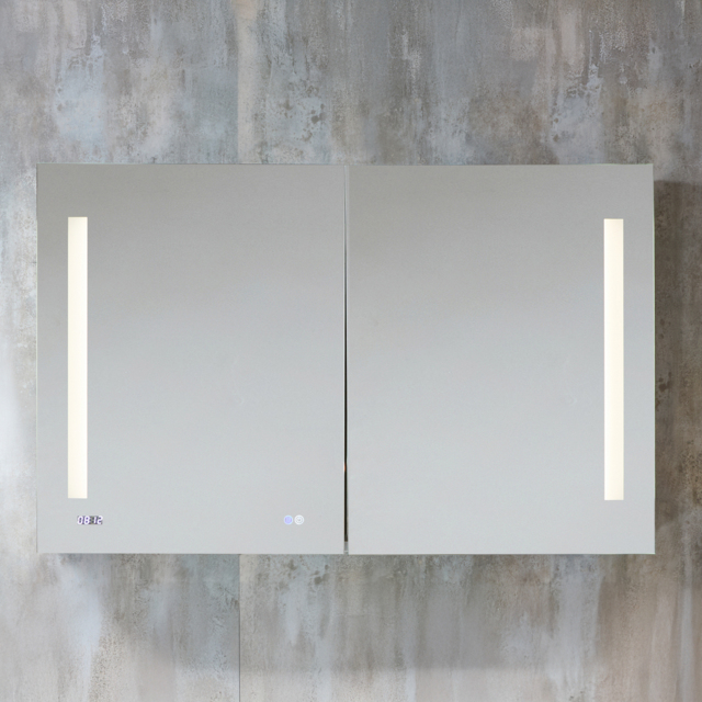 Milano Ossa - Modern LED Anti-Fog LED Mirrored Cabinet - 1200mm x 750mm