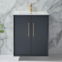 Milano Edge - Wall Hung Modern Vanity Unit with Basin - Choice of Size, Finish and Handles