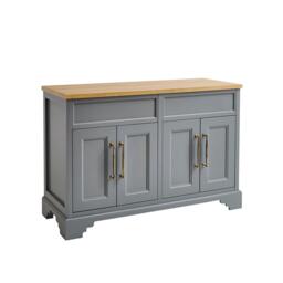 Milano 1200mm Light Grey Vanity Unit with Classic T-Bar Gold Handles - thumbnail 5