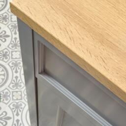 Milano 1200mm Light Grey Vanity Unit with Classic T-Bar Gold Handles - thumbnail 6