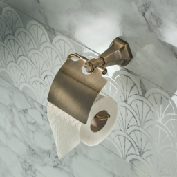 Milano Earlham - Art Deco Toilet Roll Holder - Aged Bronze