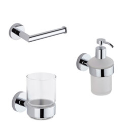 Milano Mirage - Modern 3 Piece Chrome Accessory Pack