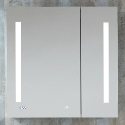 Milano Ossa - Modern Anti-Fog LED Mirrored Cabinet - 750mm x 750mm