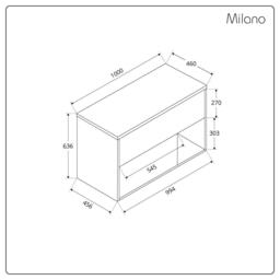 1000mm Light Oak Wall Hung Vanity Unit with Rectangular Sand Countertop Basin - With LED Milano Bexley - thumbnail 8