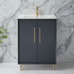 Milano Edge - Modern Vanity Unit with Basin - Choice of Size, Finish and Handles
