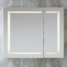 Milano Athos - Modern Anti-Fog LED Mirrored Cabinet - 900mm x 750mm