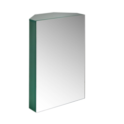 Milano Lurus - Dark Green Modern Corner Mirrored Cabinet - 450mm x 650mm