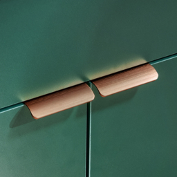 Dark Green 810mm Modern Basin Vanity Unit with Brushed Copper Finger Pull Handles - thumbnail 4