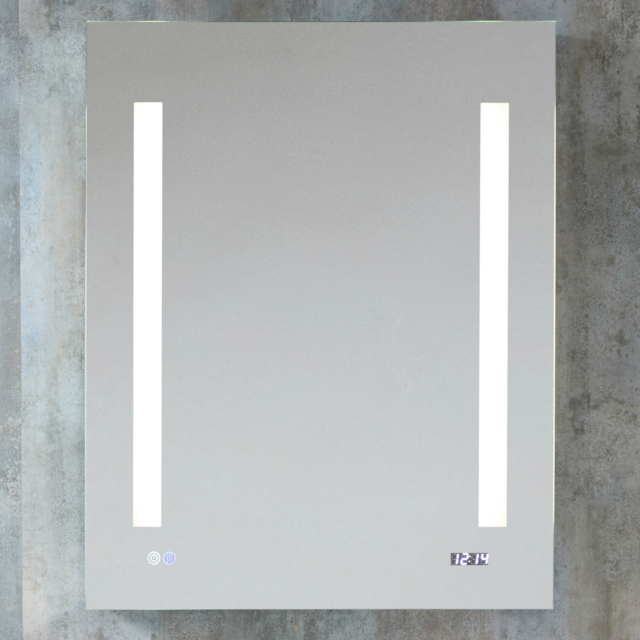 Milano Ossa - Modern Anti-Fog LED Mirrored Cabinet - 600mm x 750mm