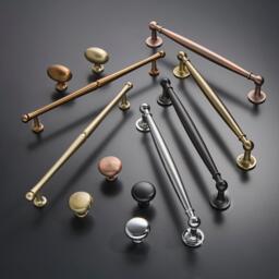 Milano Thornton - Black Grey 1210mm Traditional Vanity Unit with Classic Round Brushed Copper Handles - thumbnail 2