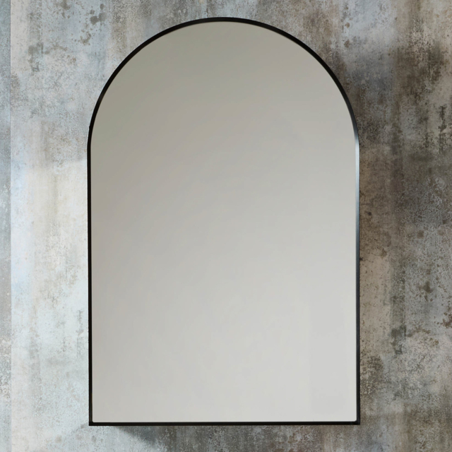 Milano Ava - Modern Arched Mirrored Cabinet - 500mm x 750mm