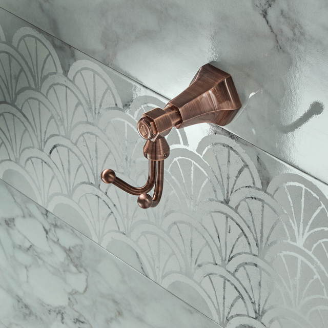 Milano Earlham - Art Deco Robe Hook - Aged Bronze