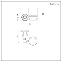 Milano Earlham - Art Deco Tumbler Holder - Chrome - thumbnail 5