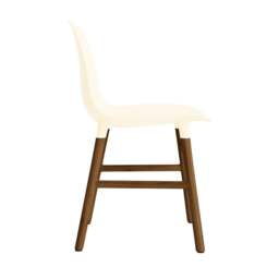 Normann Copenhagen Form Chair - Cream - Walnut Legs Shell Colour: Cream, Leg Colour: Walnut - thumbnail 3