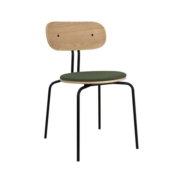 Umage Curious Dining Chair - Oak - Black Legs - Racing Green Cushion Leg Colour: Black Legs, Colour: Racing Green - image 1