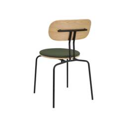Umage Curious Dining Chair - Oak - Black Legs - Racing Green Cushion Leg Colour: Black Legs, Colour: Racing Green - thumbnail 2