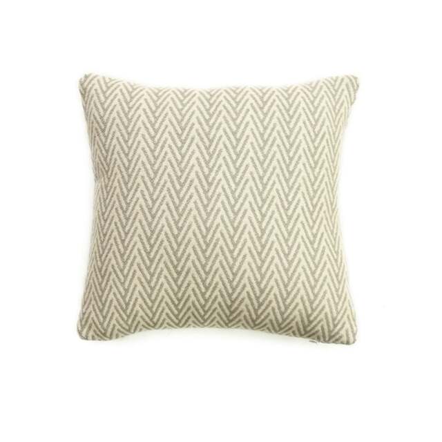 Tweedmill Textiles Organic Cotton Herringbone Cushion - Silver Grey 50cm x 50cm