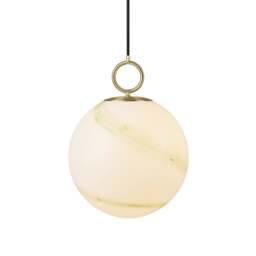Halo Design Stockholm Pendant Light - O 30cm Size:  30cm, Colour: Marble Green
