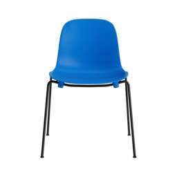 Normann Copenhagen Form Chair - Stacking - Bright Blue - Black Steel Legs Shell Colour: Bright Blue - thumbnail 2