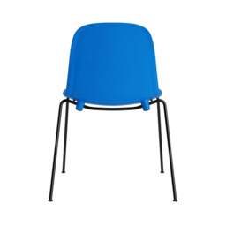 Normann Copenhagen Form Chair - Stacking - Bright Blue - Black Steel Legs Shell Colour: Bright Blue - thumbnail 4