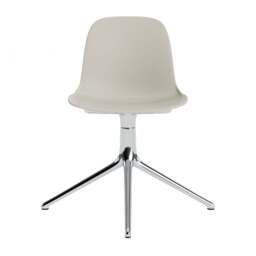Normann Copenhagen Form Chair Swivel - 4 Leg - Light Grey - Aluminium Legs Shell Colour: Light Grey, Leg Colour: Aluminium - thumbnail 2