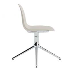 Normann Copenhagen Form Chair Swivel - 4 Leg - Light Grey - Aluminium Legs Shell Colour: Light Grey, Leg Colour: Aluminium - thumbnail 3