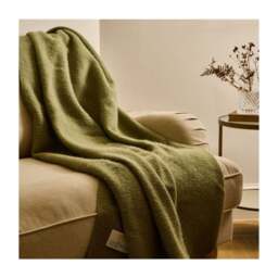 Tweedmill Textiles Moorland Pure New Wool Throw - Sage Green - thumbnail 2