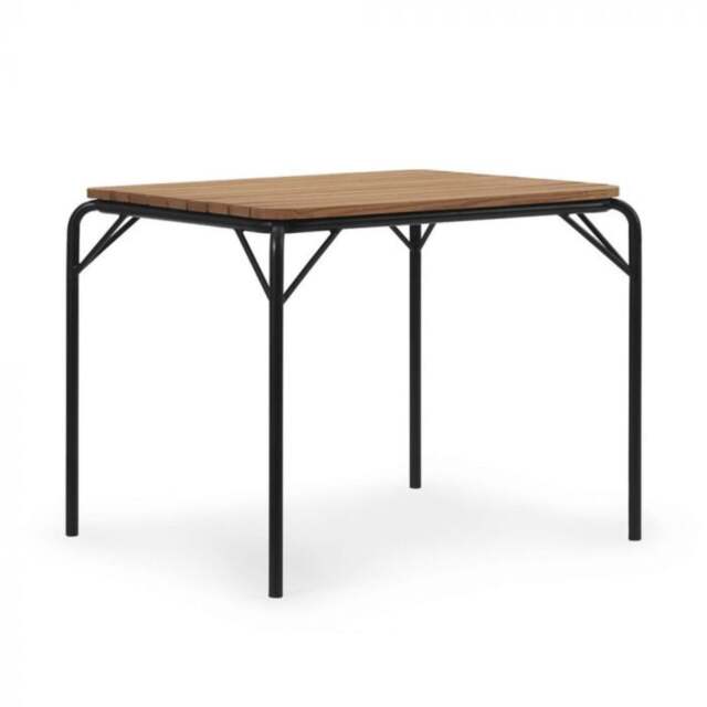 Normann Copenhagen Vig Outdoor Table - Robina Wood/Black - 90cm x 90cm - image 1