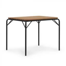 Normann Copenhagen Vig Outdoor Table - Robina Wood/Black - 90cm x 90cm